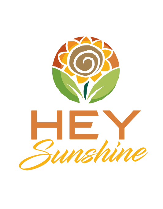 Men's 'Hey Sunshine" Small Sunflower Short Sleeve V-Neck T-Shirt